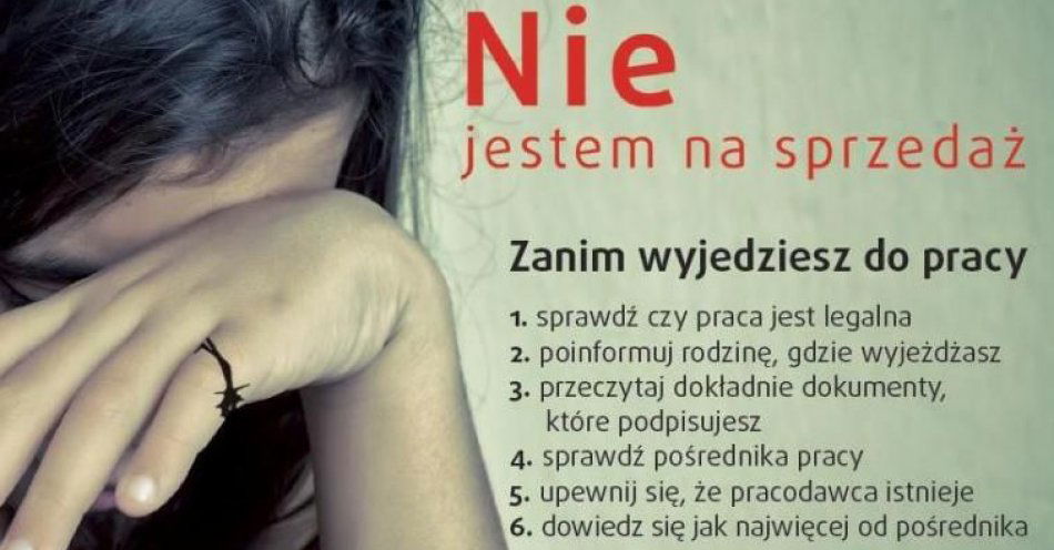 zdjęcie: Pobyt za granicą TAK - handel ludźmi NIE! / fot. KPP w Gołdapi