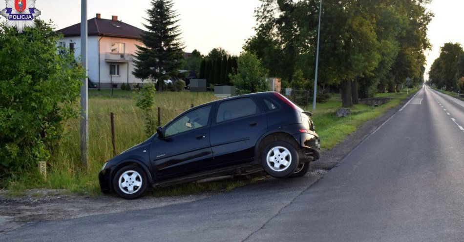 zdjęcie: Pijany wjechał do rowu. W organizmie miał ponad 3 promile / fot. KMP Zamość