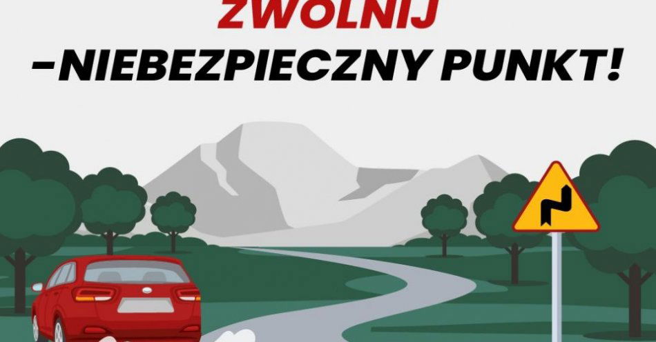 zdjęcie: Zwolnij - niebezpieczny punkt / fot. KWP w Bydgoszczy