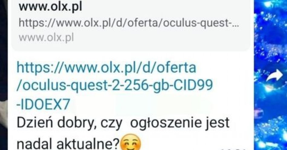 zdjęcie: Uwaga! nowa metoda oszustw przy pomocy portalu olx oraz aplikacji whatsapp / fot. KPP Gniezno