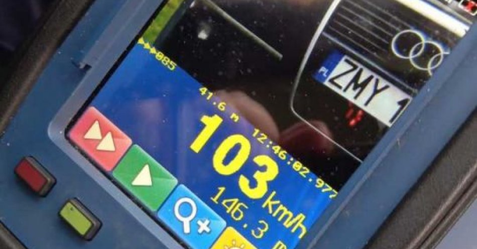 zdjęcie: 103 km/h w obszarze zabudowanym / fot. KPP w Choszcznie