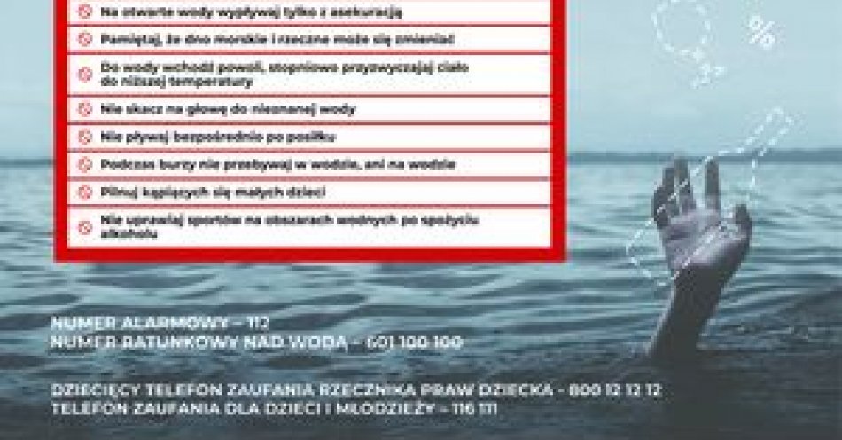 zdjęcie: Myśl trzeźwo nad wodą / fot. KPP w Garwolinie