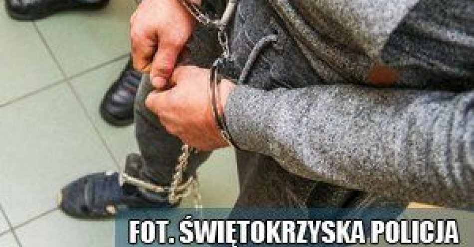 zdjęcie: Zaatakował policjantów kilofem. / fot. KPP Sandomierz