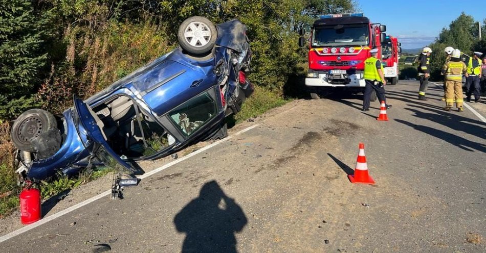 zdjęcie: 3.6 promila alkoholu miał kierowca, który dachował / fot. KMP w Zakopanem