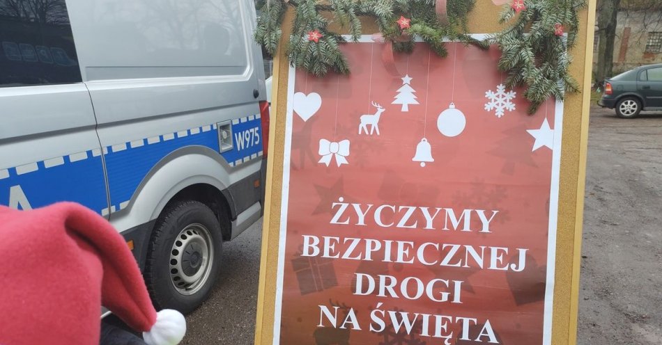 zdjęcie: Bezpiecznej drogi na święta / fot. KPP w Wałczu