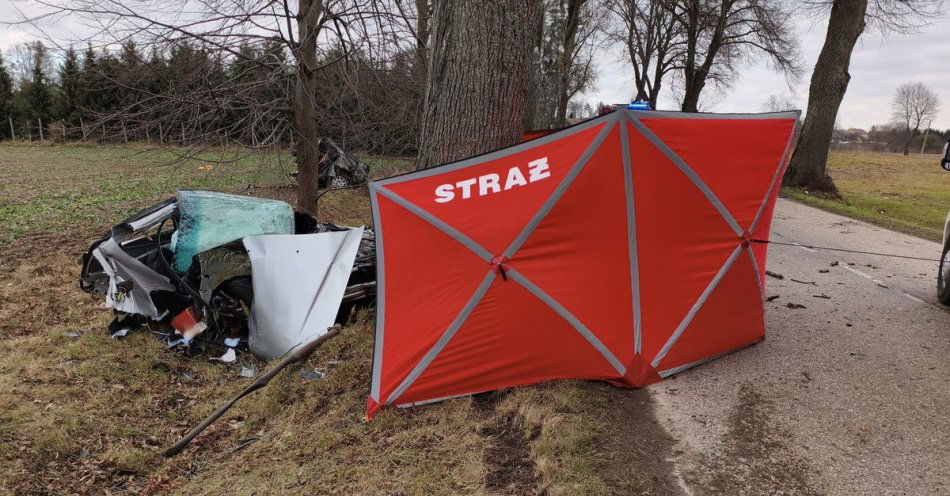 zdjęcie: Tragiczny w skutkach wypadek drogowy na trasie Orneta - Pieniężno / fot. KPP w Lidzbarku Warmińskim