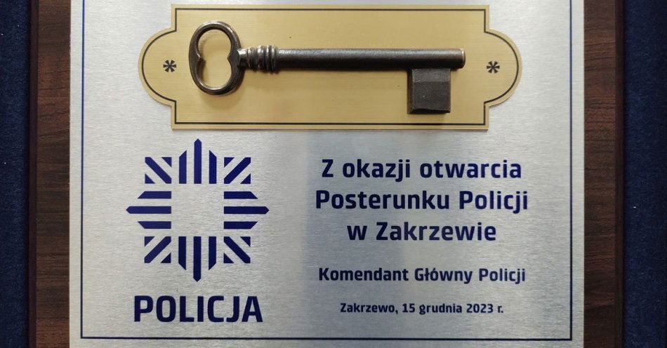 zdjęcie: Uroczyste otwarcie Posterunku Policji w Zakrzewie / fot. KPP Złotów