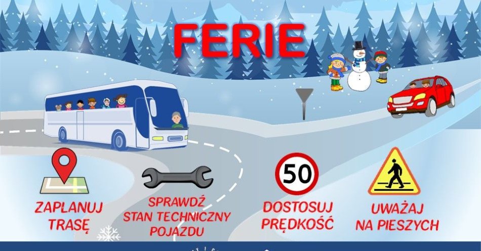 zdjęcie: Bezpieczne Ferie 2026 Policja kontroluje autobusy i drogi / fot. KPP Międzychód