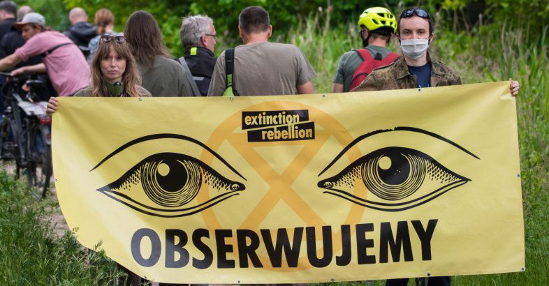 zdjęcie: Olszówka Krzycka wzbudza coraz większe emocje! Extinction Rebellion powraca i wspiera mieszkańców chroniących przyrodę! / fot.nadesłane