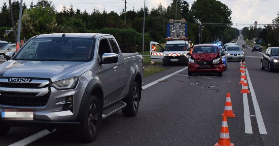 zdjęcie: Zderzenie pojazdów w Sitańcu / fot. KMP Zamość