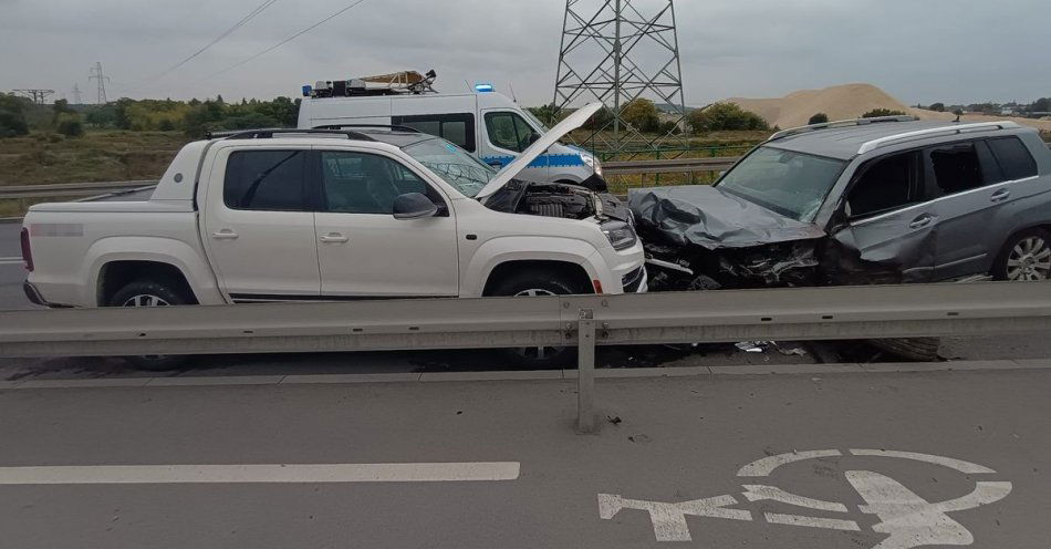 zdjęcie: Zderzenie trzech pojazdów na DK-12 / fot. KMP Chełm