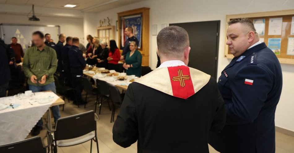zdjęcie: Opłatek i życzenia w Komendzie Powiatowej Policji w Rykach / fot. KPP Ryki