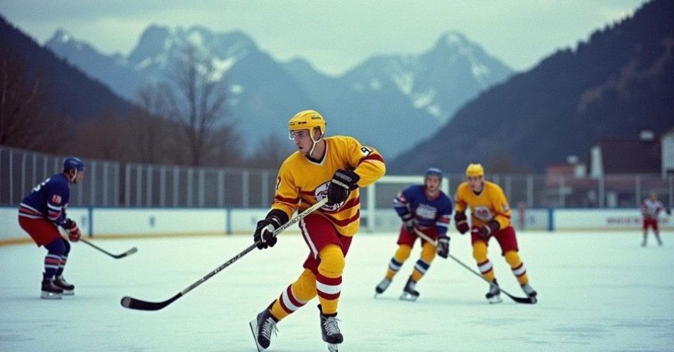 zdjęcie: 19 razy Mistrz Polski. Hokejowa saga Podhala Nowy Targ / Hokej na lodzie w Nowym Targu - widok na lodowisko z górami w tle /TMAI