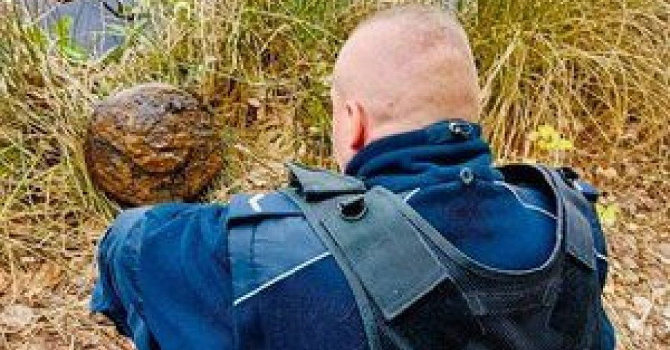 zdjęcie: Niebezpieczne znalezisko na terenie gminy Morąg / fot. KPP w Ostródzie