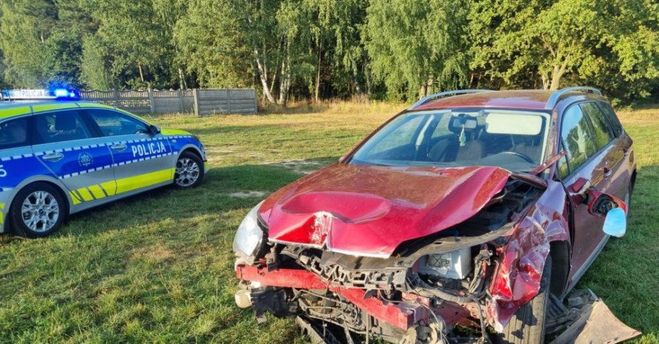 zdjęcie: Pijany kierowca uderzył w ogrodzenie / fot. KPP w Bełchatowie