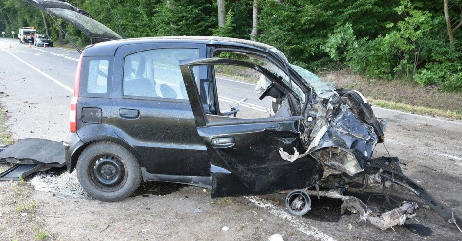 zdjęcie: Zjechała z drogi i uderzyła w drzewo / fot. KPP Radzyń Podlaski