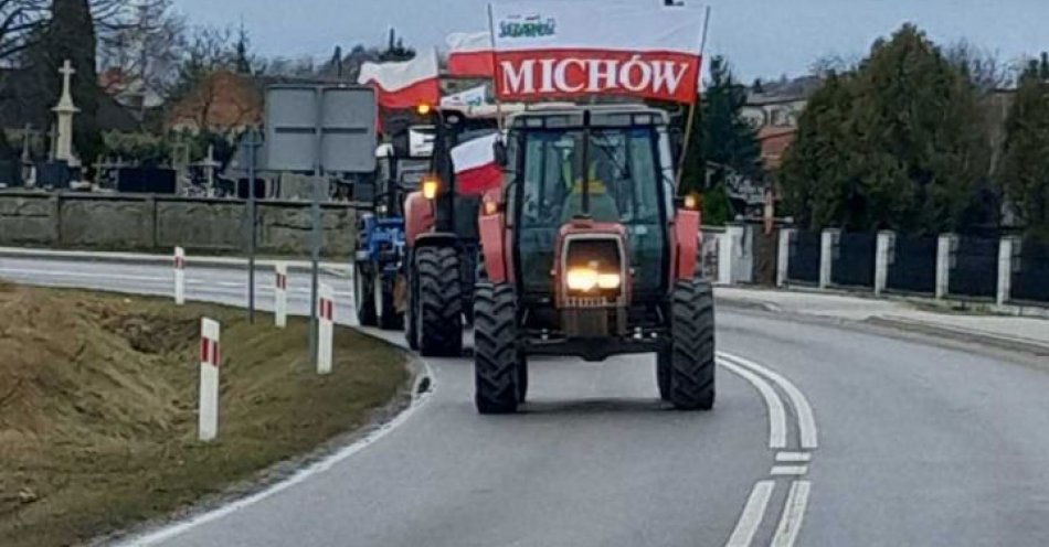 zdjęcie: Protest rolników w Michowie / fot. KPP Lubartów