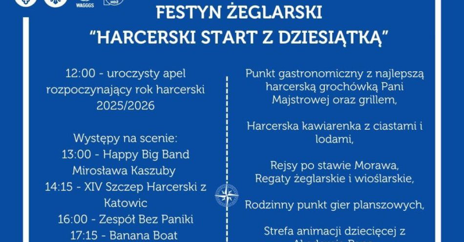 zdjęcie: Uroczyste rozpoczęcie roku harcerskiego 2025/2026 Harcerskich Drużyn Wodnych i Żeglarskich Chorągwi Śląskiej ZHP oraz Piknik Żeglarski Harcerski Star / fot. nadesłane