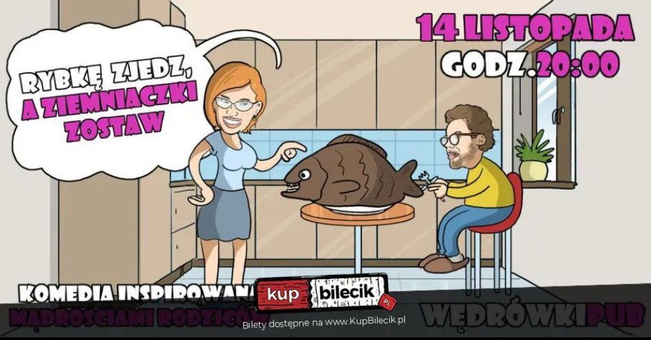 zdjęcie: Rybkę zjedz, a ziemniaczki zostaw - komedia improwizowana / kupbilecik24.pl / Rybkę zjedz, a ziemniaczki zostaw - komedia improwizowana