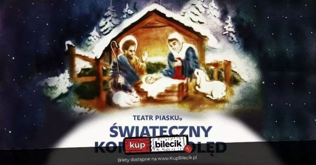 Bożonarodzeniowa historia malowana piaskiem w połączeniu z grą na harfie i śpiewem kolęd