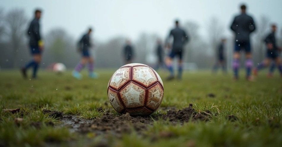 zdjęcie: Orzeł Wałcz odwrócił losy meczu i wygrał z Mechanikiem Bobolice 4:2 / Piłka nożna na błotnistym boisku