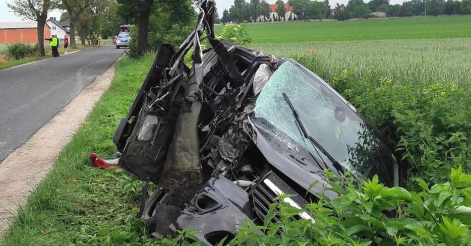 zdjęcie: Wypadek pod Kruszwicą / fot. KPP Inowrocław