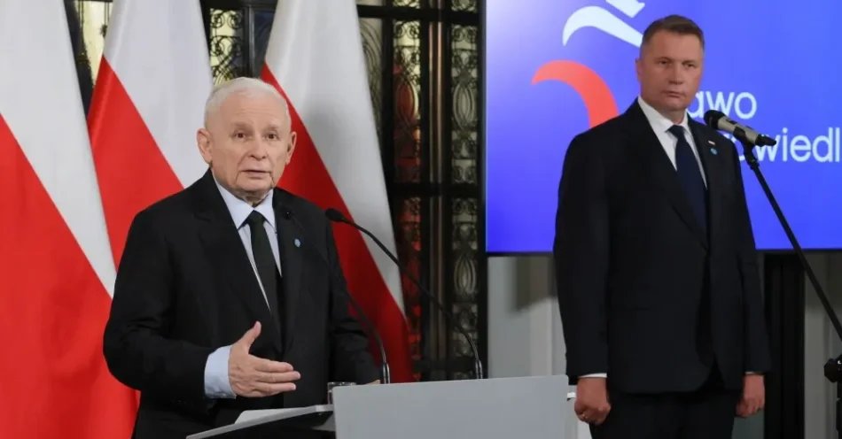 zdjęcie: Kaczyński: kandydatem PiS na premiera jest Czarnek; nic się w tej sprawie nie zmienia / Warszawa, 01.07.2026. Prezes Prawa i Sprawiedliwości Jarosław Kaczyński (L) oraz wiceprezes ugrupowania Przemysław Czarnek (P) na konferencji prasowej w Sejmie, 1 bm. (amb) PAP/Paweł Supernak
