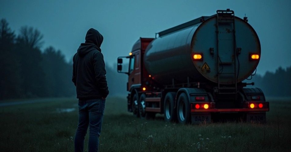 zdjęcie: Zatrzymany złodziej paliwa po włamaniu do ciężarówki / TM/ przykładowa ilustracja