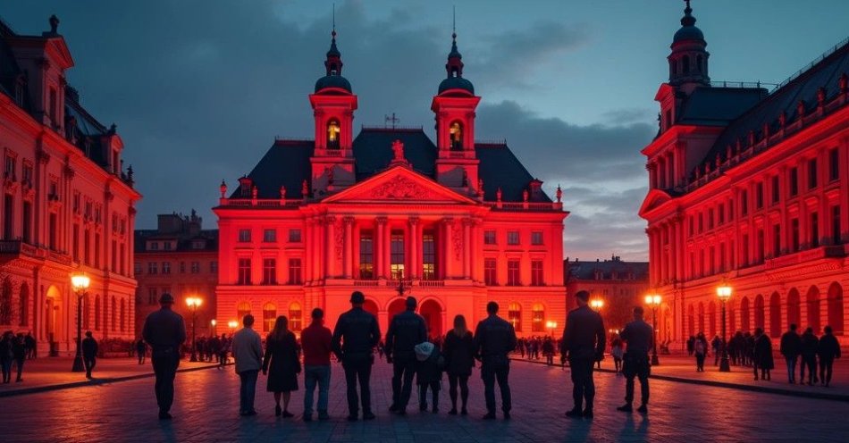 zdjęcie: Finał kampanii Dzieciństwo bez Przemocy podświetlono budynki / TM/ przykładowa ilustracja