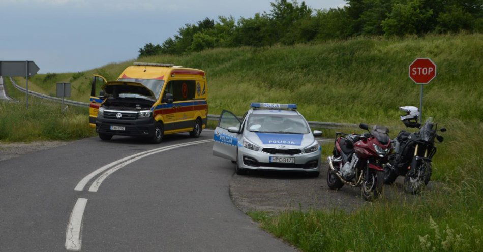 zdjęcie: Wywrócił się motocyklem na drodze / fot. KPP Mogilno