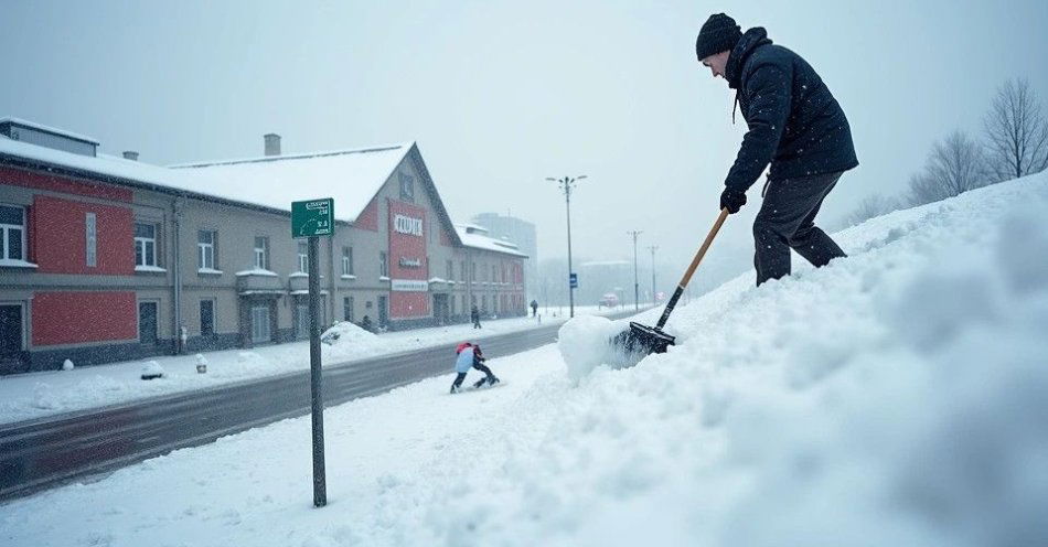zdjęcie: Zimą odśnieżaj dachy i chodniki dla bezpieczeństwa / TM/ przykładowa ilustracja