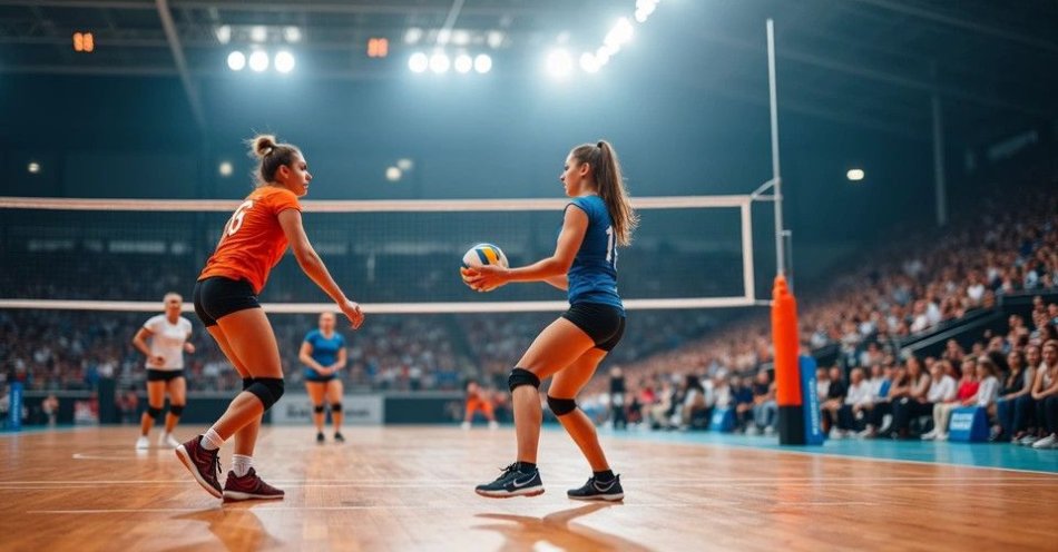 zdjęcie: MKS COPCO Imielin — beniaminek, który walczy o 1 ligę / Mecz siatkarski w hali sportowej, kobiety na boisku /TMAI