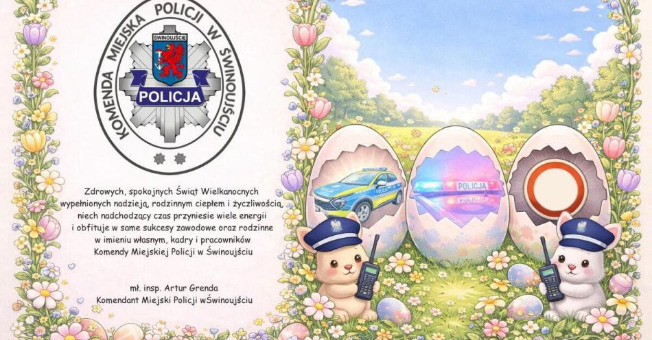 zdjęcie: Komendant Świnoujścia składa życzenia mieszkańcom / fot. KMP w Świnoujściu