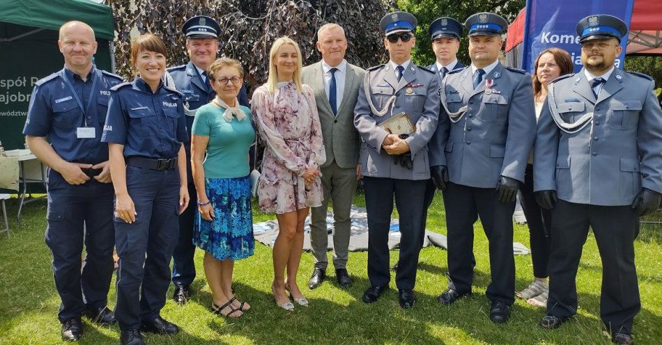 zdjęcie: Policjanci i samorządowcy z powiatu słupeckiego na obchodach Święta Policji w Poznaniu / fot. KPP Słupca