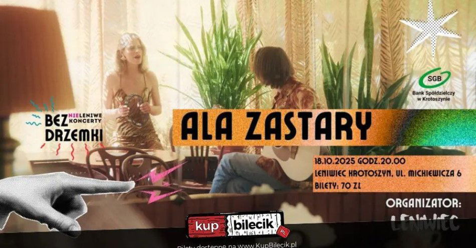 zdjęcie: Koncert Ala Zastary w Krotoszynie - Leniwiec / kupbilecik24.pl / Koncert Ala Zastary w Krotoszynie - Leniwiec