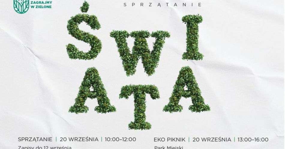 zdjęcie: Sprzątanie Świata w ramach akcji Grudziądz Zagrajmy w Zielone / fot. UM Grudziądz