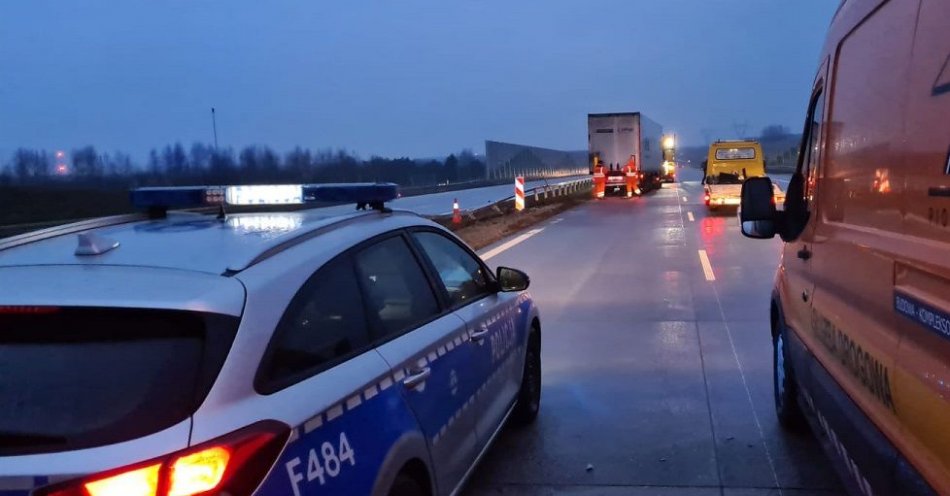 zdjęcie: Tragiczny wypadek na A1 / fot. KPP w Radomsku