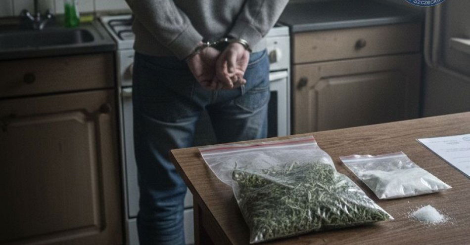 zdjęcie: Hałas w centrum Szczecina i narkotykowy finał interwencji / fot. KMP w Szczecinie