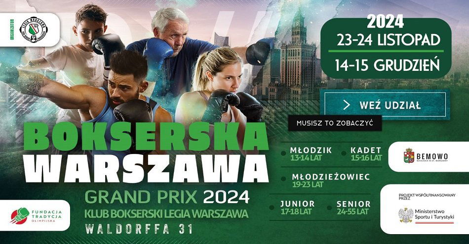 zdjęcie: Wielkie święto boksu w stolicy - w weekend czeka nas Bokserska Warszawa Grand Prix 2024 / fot. nadesłane