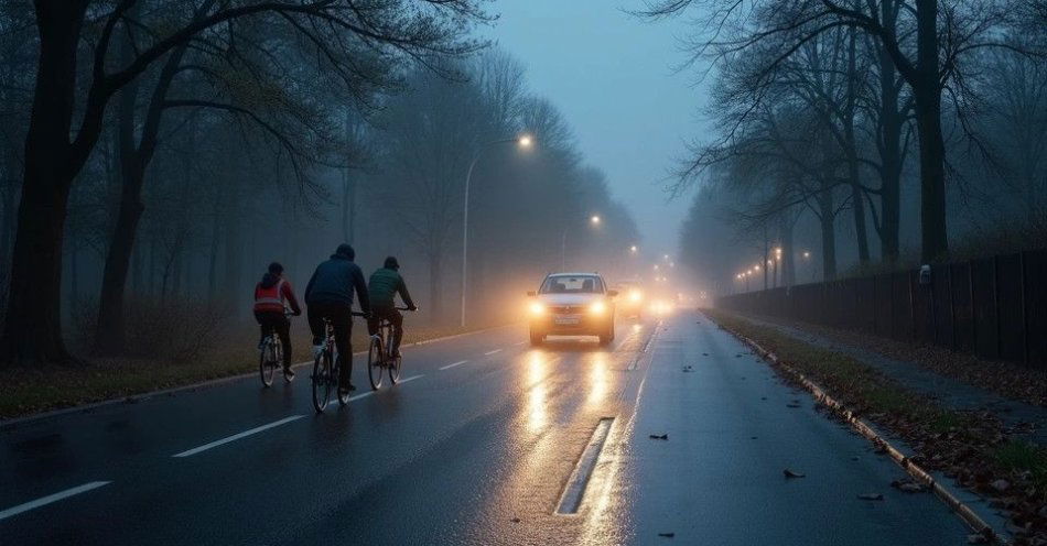 zdjęcie: Uwaga na śliskie drogi i ograniczoną widoczność tej jesieni / TM/ przykładowa ilustracja