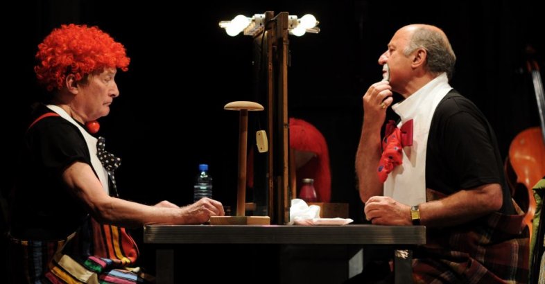zdjęcie: Teatr Współczesny Online zaprasza 7.06 , na scenie Piotr Fronczewski i Wojciech Pszoniak / fot. Michał Englert