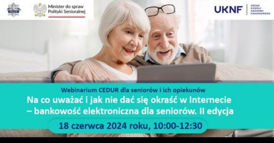 zdjęcie: Webinarium CEDUR Na co uważać i jak nie dać się okraść w Internecie - bankowość elektroniczna dla seniorów. II edycja / fot. KPP w Świdnicy