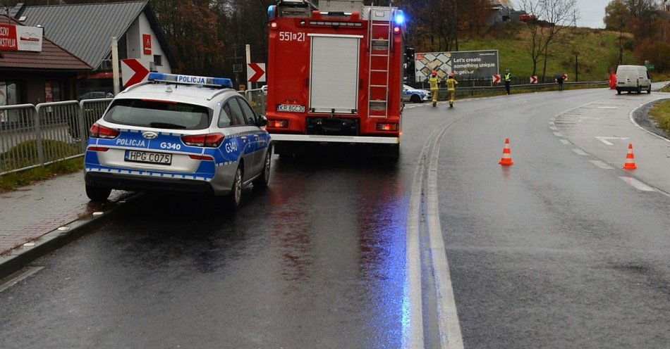 zdjęcie: Śmiertelne potrącenie mężczyzny w Barwałdzie Górnym / fot. KMP w Wadowicach