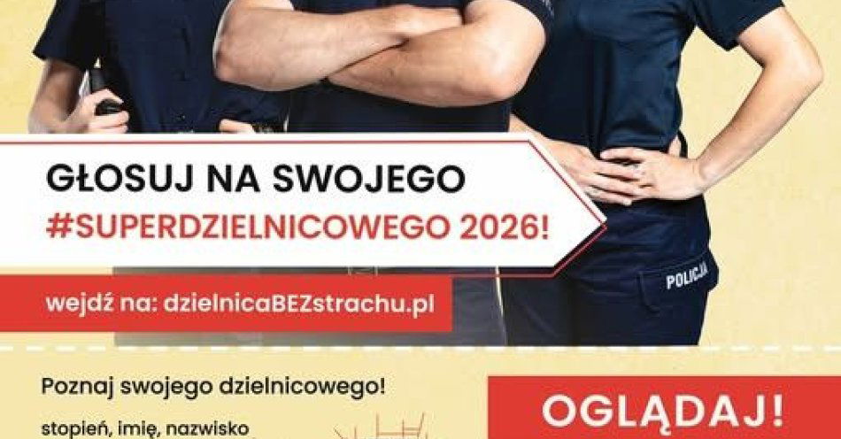 zdjęcie: Witkowo i Niechanowo wybierają Super Dzielnicowego 2026 / fot. KPP Gniezno