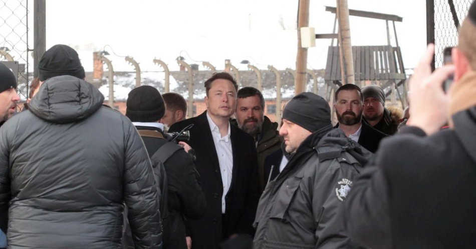 zdjęcie: Elon Musk z wizytą w Muzeum Auschwitz-Birkenau / fot. PAP