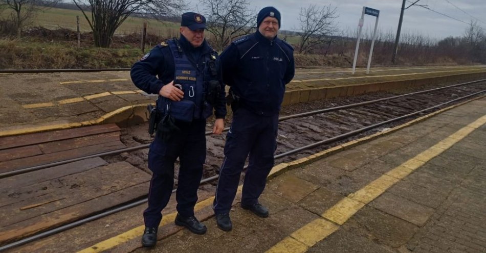 zdjęcie: Współpraca Policji ze Strażą Ochrony Kolei / fot. KPP w Oleśnicy