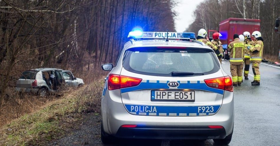 zdjęcie: Wypadek pod Szczercowem / fot. KPP w Bełchatowie