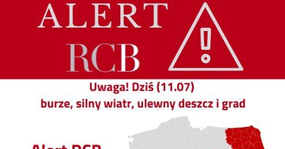 zdjęcie: Ostrzegamy przed niebezpiecznymi zjawiskami meteorologicznymi! / fot. KPP Puławy