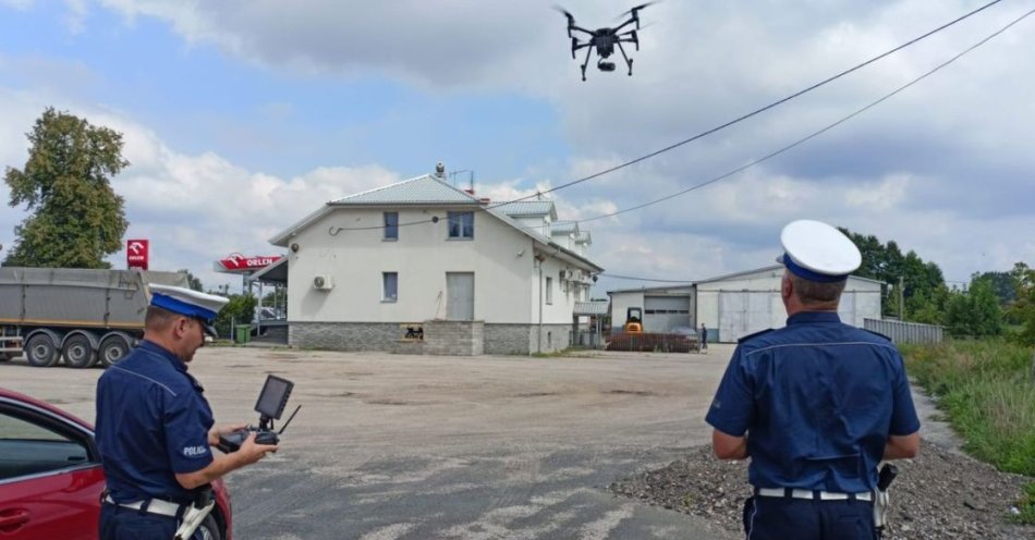 zdjęcie: Dron wspierał pracę puławskich policjantów / fot. KPP Puławy