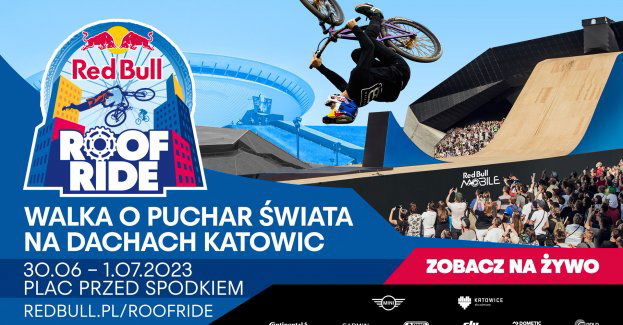 Rowerowe ewolucje z dachu MCK-u, czyli Red Bull Roof Ride wraca do Katowic